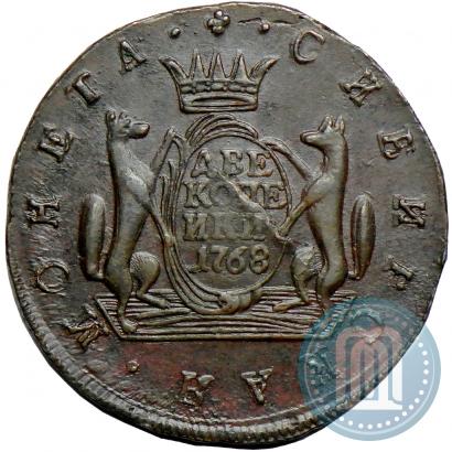 Фото 2 копейки 1768 года КМ 