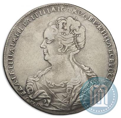 Фото 1 рубль 1725 года СПБ "Петербургский тип, портрет влево"