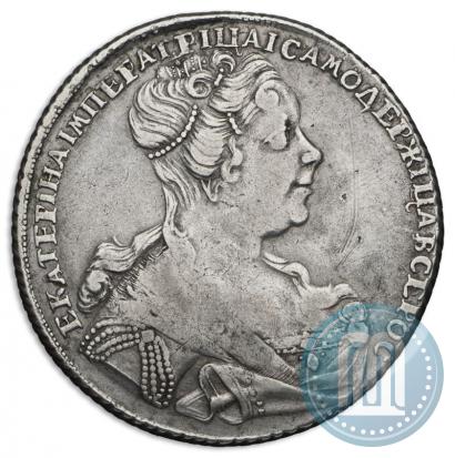 Picture 1 rouble 1727 year СПБ "Petersburg type, portrait turned to the right"