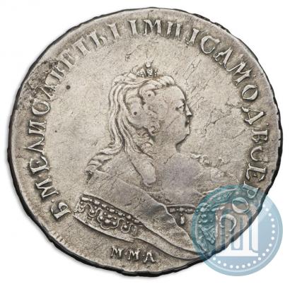 Фото 1 рубль 1743 года ММД 