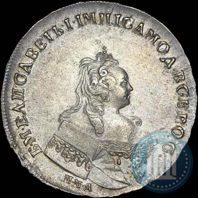 Фото 1 рубль 1744 года ММД 