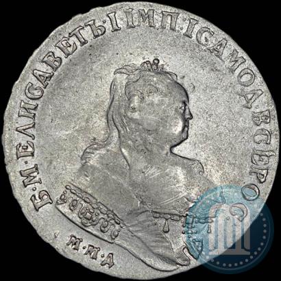 Фото 1 рубль 1745 года ММД 