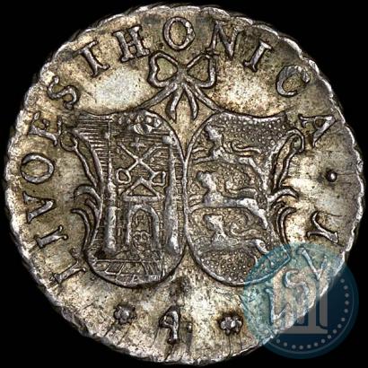 Picture 4 kopecks 1757 year  "For Livonia"