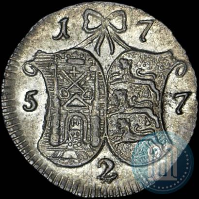 Picture 2 kopecks 1757 year  "For Livonia"