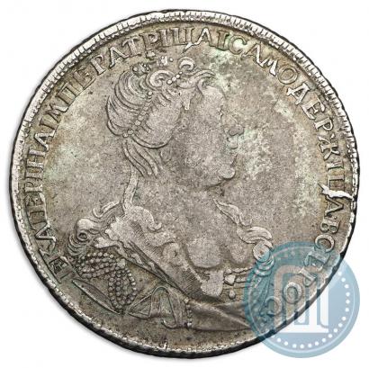 Фото Полтина 1727 года СПБ "Петербургский тип, портрет вправо"