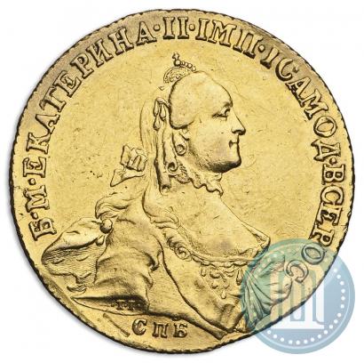 Фото 10 рублей 1762 года СПБ 