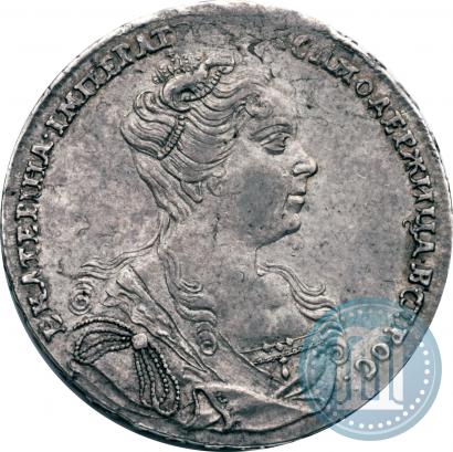 Фото 1 рубль 1726 года  "Московский тип, портрет вправо"