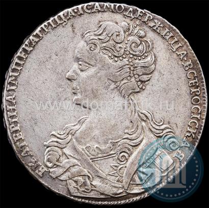 Picture 1 rouble 1726 year  "Moscow type, portrait turned to the left"