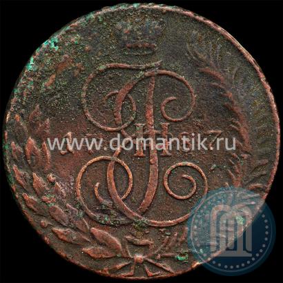 Picture 5 kopecks 1787 year ТМ 