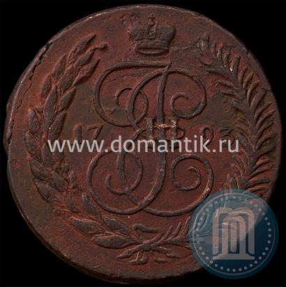Фото 5 копеек 1793 года ЕМ "Павловский перечекан"