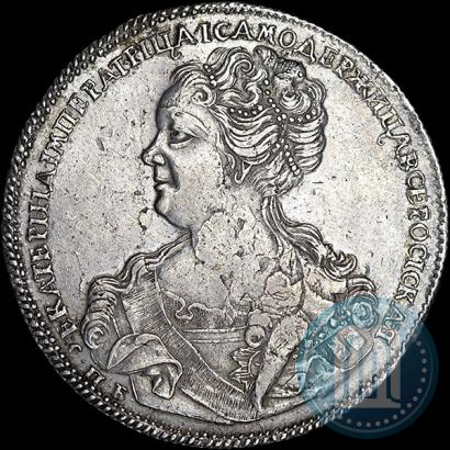 Picture 1 rouble 1725 year СПБ "Petersburg type, portrait turned to the left"