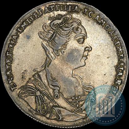 Фото 1 рубль 1726 года  "Московский тип, портрет вправо"
