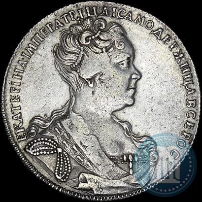 Фото 1 рубль 1726 года СПБ "Петербургский тип, портрет вправо"