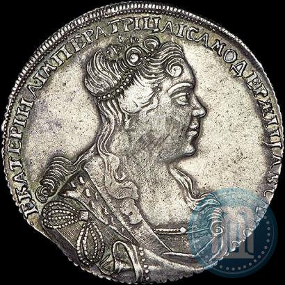 Picture 1 rouble 1727 year СПБ "Petersburg type, portrait turned to the right"