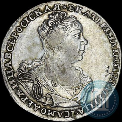 Фото Полтина 1727 года  "Московский тип, портрет вправо"