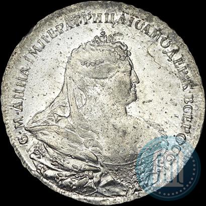 Picture 1 rouble 1737 year  "Portrait by Gedlinger"