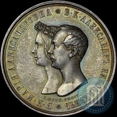 Picture Medal 1841 year H. GUBE. FECIT "In the memory of the wedding of the crown prince"