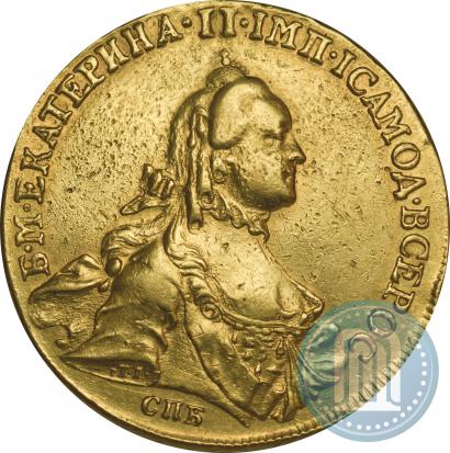 Фото 10 рублей 1762 года СПБ 