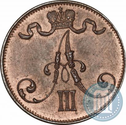 Picture 5 pennia 1888 year  