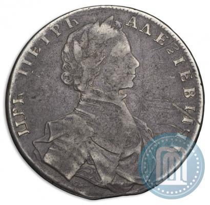 Picture 1 rouble 1712 year  "Portrait by S. Gouin"