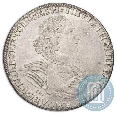 Фото 1 рубль 1725 года СПБ "Солнечный в латах"