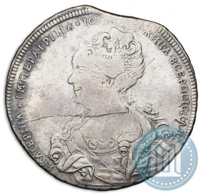 Picture 1 rouble 1725 year  "Petersburg type, portrait turned to the left"