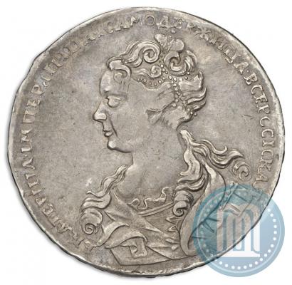 Фото 1 рубль 1726 года  "Московский тип, портрет влево"