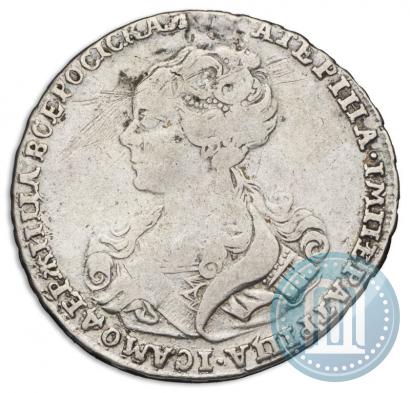 Фото Полтина 1726 года  "Московский тип, портрет влево"