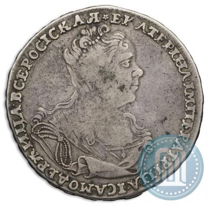 Фото Полтина 1727 года  "Московский тип, портрет вправо"