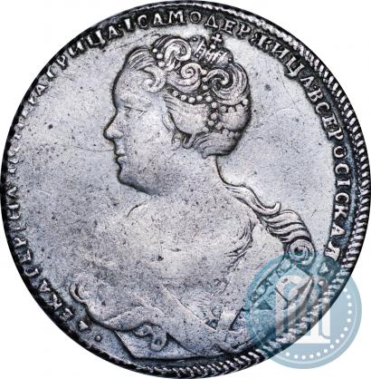 Picture Poltina 1726 year СПБ "Petersburg type, portrait turned to the left"