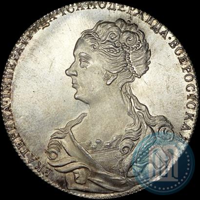 Фото 1 рубль 1726 года  "Московский тип, портрет влево"