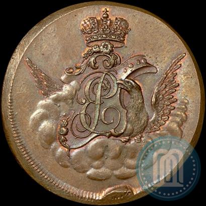 Picture 1 kopeck 1755 year  