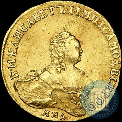 Picture 10 roubles 1758 year ММД 
