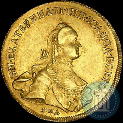 Фото 10 рублей 1762 года ММД 