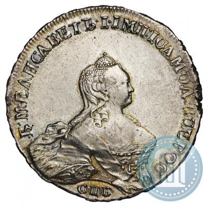 Picture 1 rouble 1754 year СПБ-IМ "Portrait by Benjamin Scott"