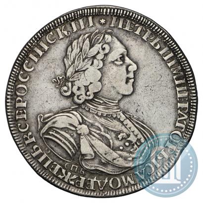 Фото 1 рубль 1725 года СПБ "Солнечный в латах"