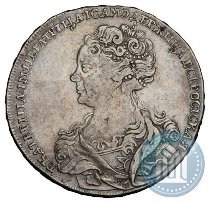 Picture 1 rouble 1725 year  "Moscow type, portrait turned to the left"