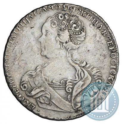 Picture 1 rouble 1725 year СПБ "Petersburg type, portrait turned to the left"