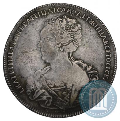Picture 1 rouble 1725 year СПБ "Petersburg type, portrait turned to the left"