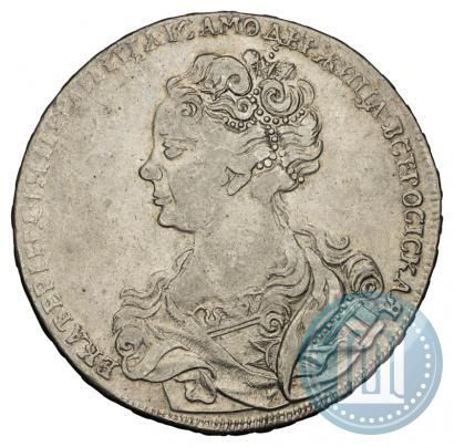 Фото 1 рубль 1726 года  "Московский тип, портрет влево"