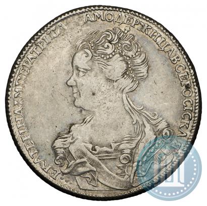 Picture 1 rouble 1726 year СПБ "Petersburg type, portrait turned to the left"