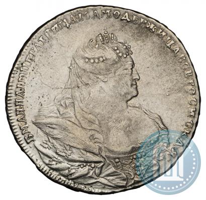 Picture 1 rouble 1737 year  "Moscow type"