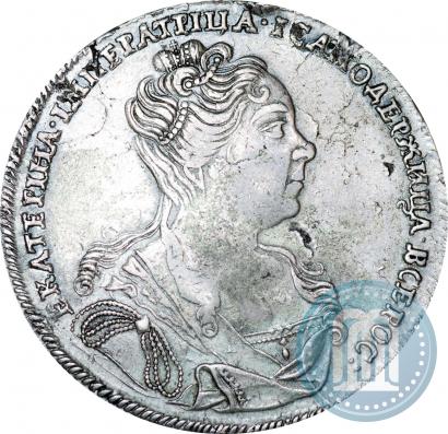 Фото 1 рубль 1726 года  "Московский тип, портрет вправо"