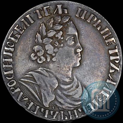 Picture Poltina 1702 year  "Without ribbons near the wreath"