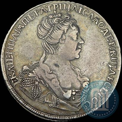 Фото Полтина 1727 года СПБ "Петербургский тип, портрет вправо"