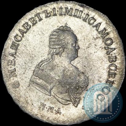 Фото Полтина 1744 года ММД 