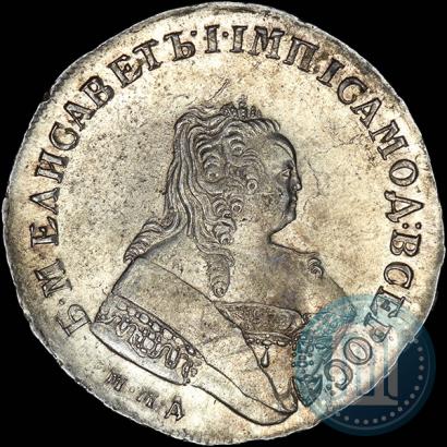 Фото 1 рубль 1749 года ММД 