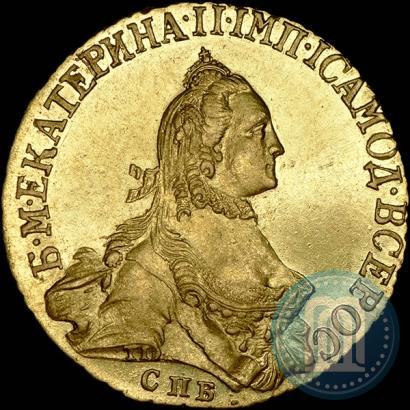 Фото 5 рублей 1765 года СПБ-Т.I. 