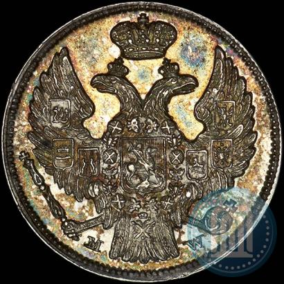 Picture 15 kopecks - 1 złoty 1837 year MW 