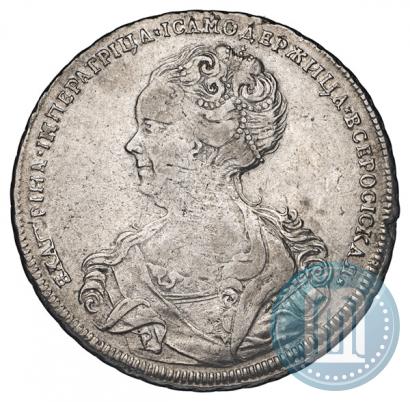 Picture 1 rouble 1725 year  "Petersburg type, portrait turned to the left"